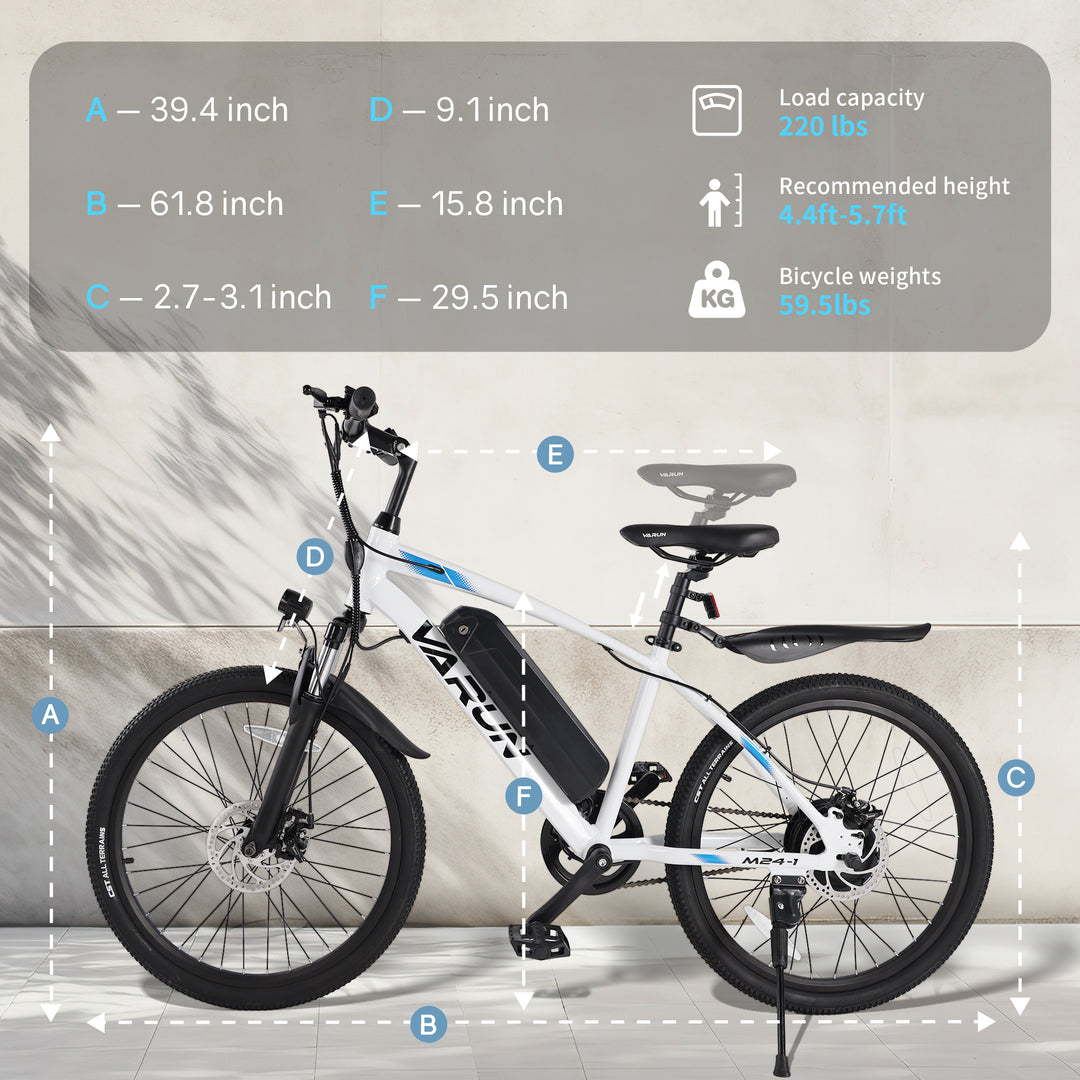 VARUN M24 Ocelot | Electric CityTraveler Bike-White