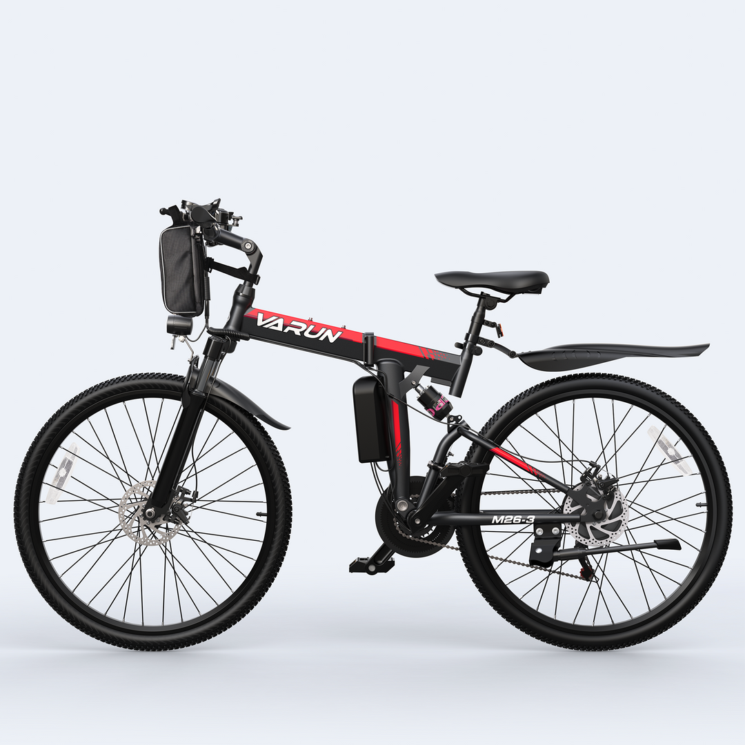 VARUN M26 Storm | Foldable Electric Mountain Bike-Black