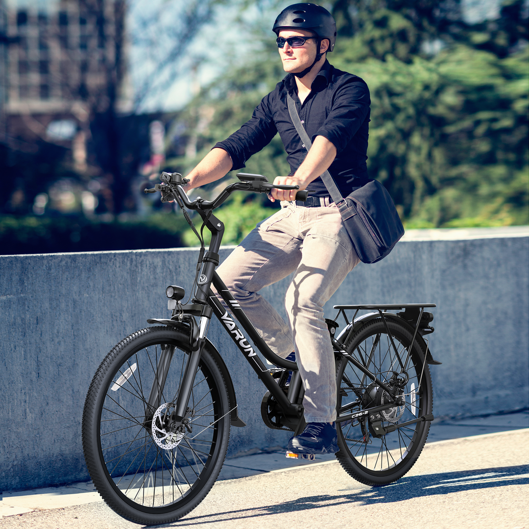 VARUN C26 Volt | Electric Commuter Bike-Black