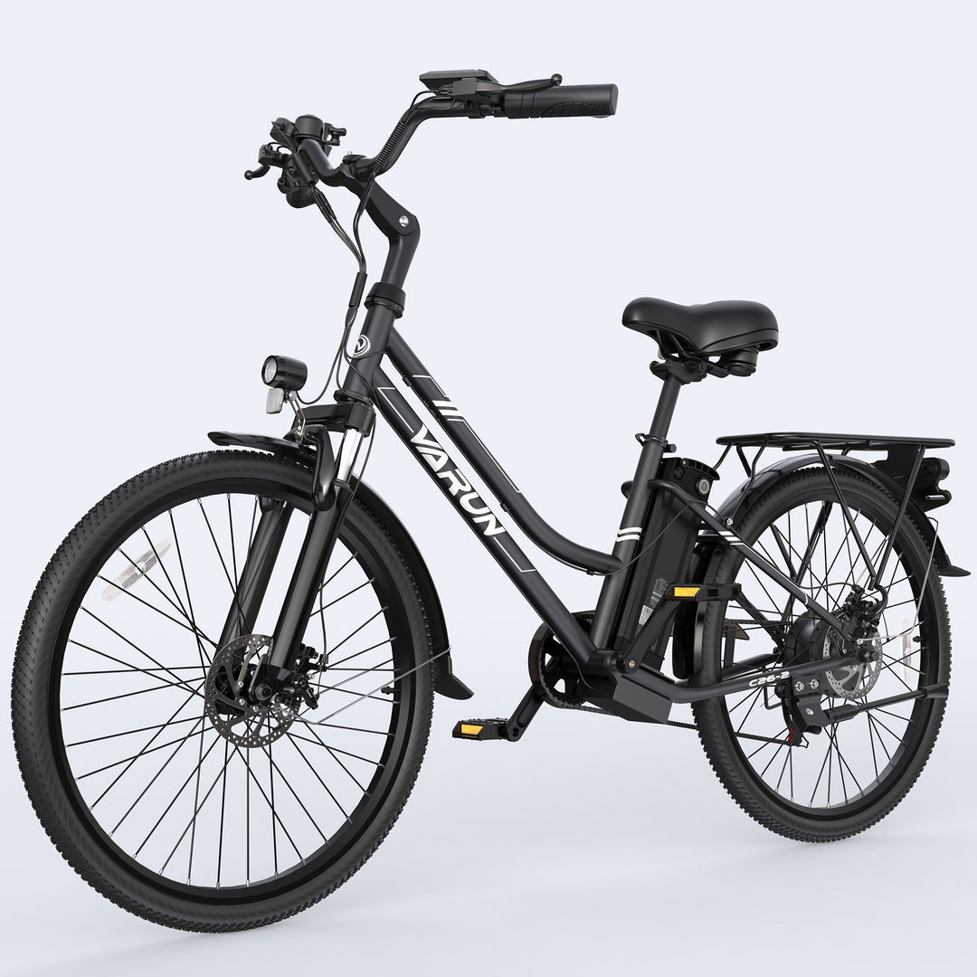 VARUN C26 Volt | Electric Commuter Bike-Black