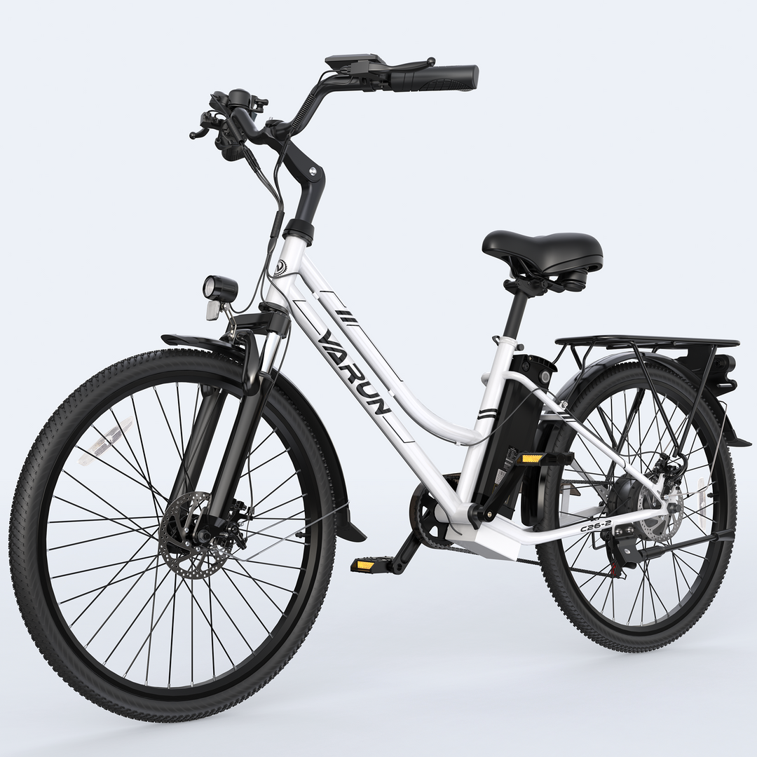 VARUN C26 Volt | Electric Commuter Bike-White