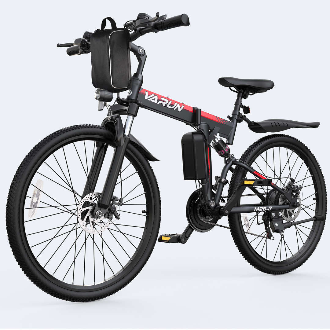 VARUN M26 Storm | Foldable Electric Mountain Bike-Black