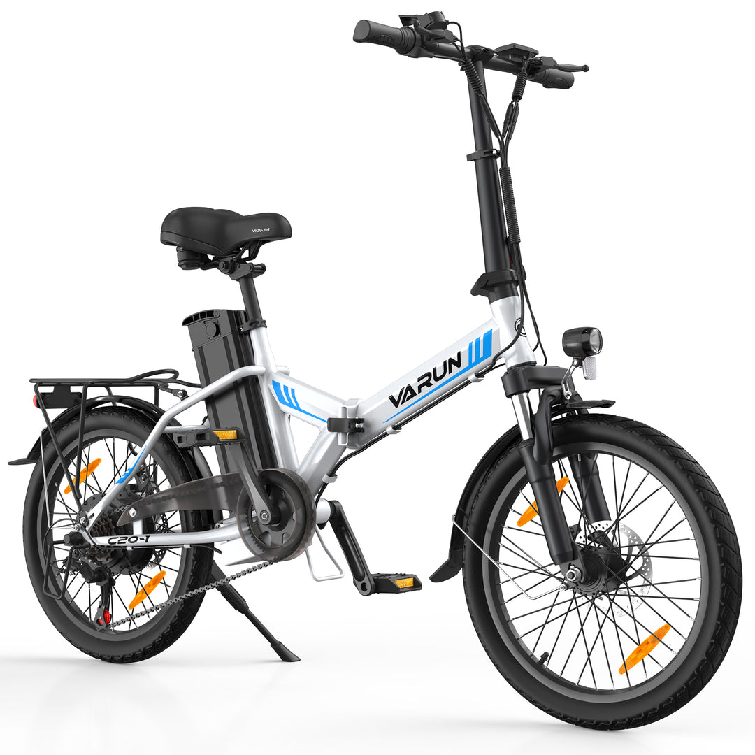 VARUN Electric Bike - Peak 500W Folding Ebike for Adults Up to 40 Milese Electric Bicycle Commuter for Women &  20MPH, 48V Removable Lithium-Battery, Stylish 20" FoldablMen