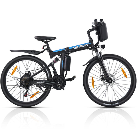 VARUN E Bike Mountainbike 26 Zoll, Klapprad E-Bike mit 48V 10.4Ah/7.8Ah Akku, Ebike Herren Damen, Elektro-Mountainbike mit 21-Gang-Getriebe, LCD, Faltbares MTB, Reichweite 80-90KM