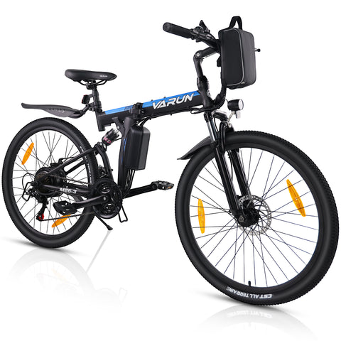 VARUN E Bike Mountainbike 26 Zoll, Klapprad E-Bike mit 48V 10.4Ah/7.8Ah Akku, Ebike Herren Damen, Elektro-Mountainbike mit 21-Gang-Getriebe, LCD, Faltbares MTB, Reichweite 80-90KM