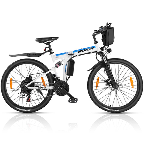 VARUN E Bike Mountainbike 26 Zoll, Klapprad E-Bike mit 48V 10.4Ah/7.8Ah Akku, Ebike Herren Damen, Elektro-Mountainbike mit 21-Gang-Getriebe, LCD, Faltbares MTB, Reichweite 80-90KM