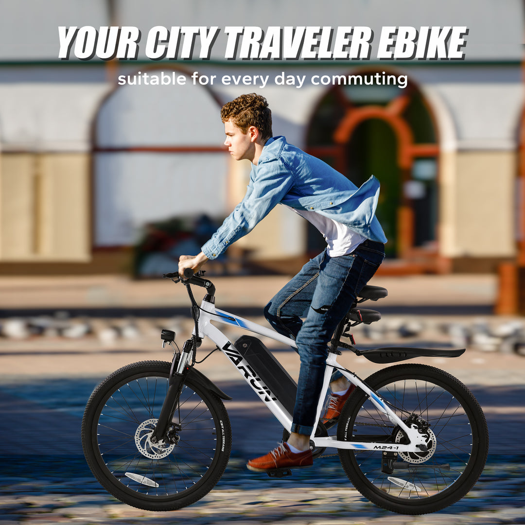 VARUN M24 Ocelot | Electric CityTraveler Bike-White