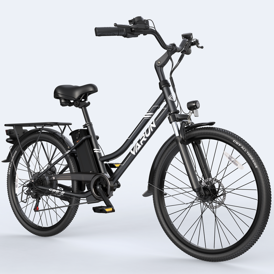 VARUN C26 Volt | Electric Commuter Bike-Black