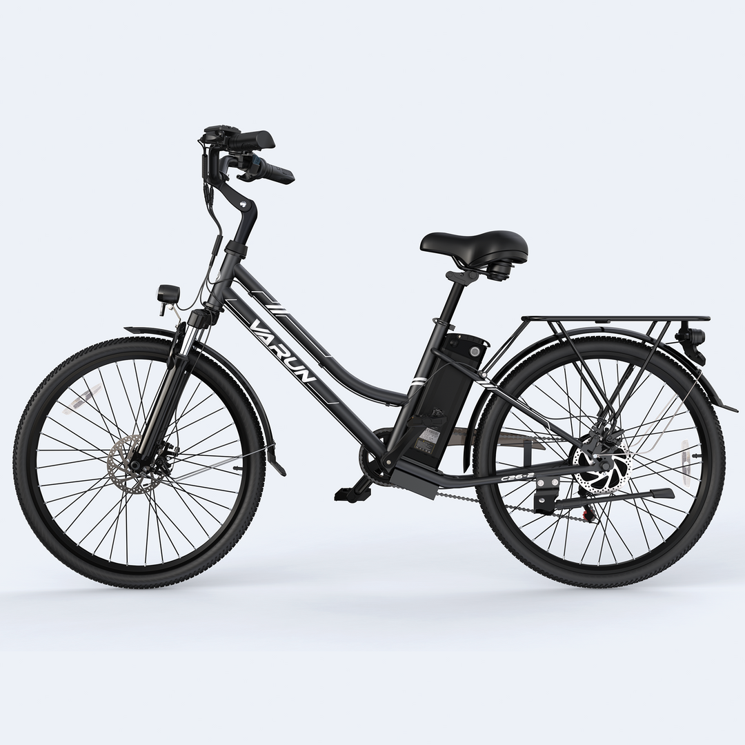 VARUN C26 Volt | Electric Commuter Bike-Black