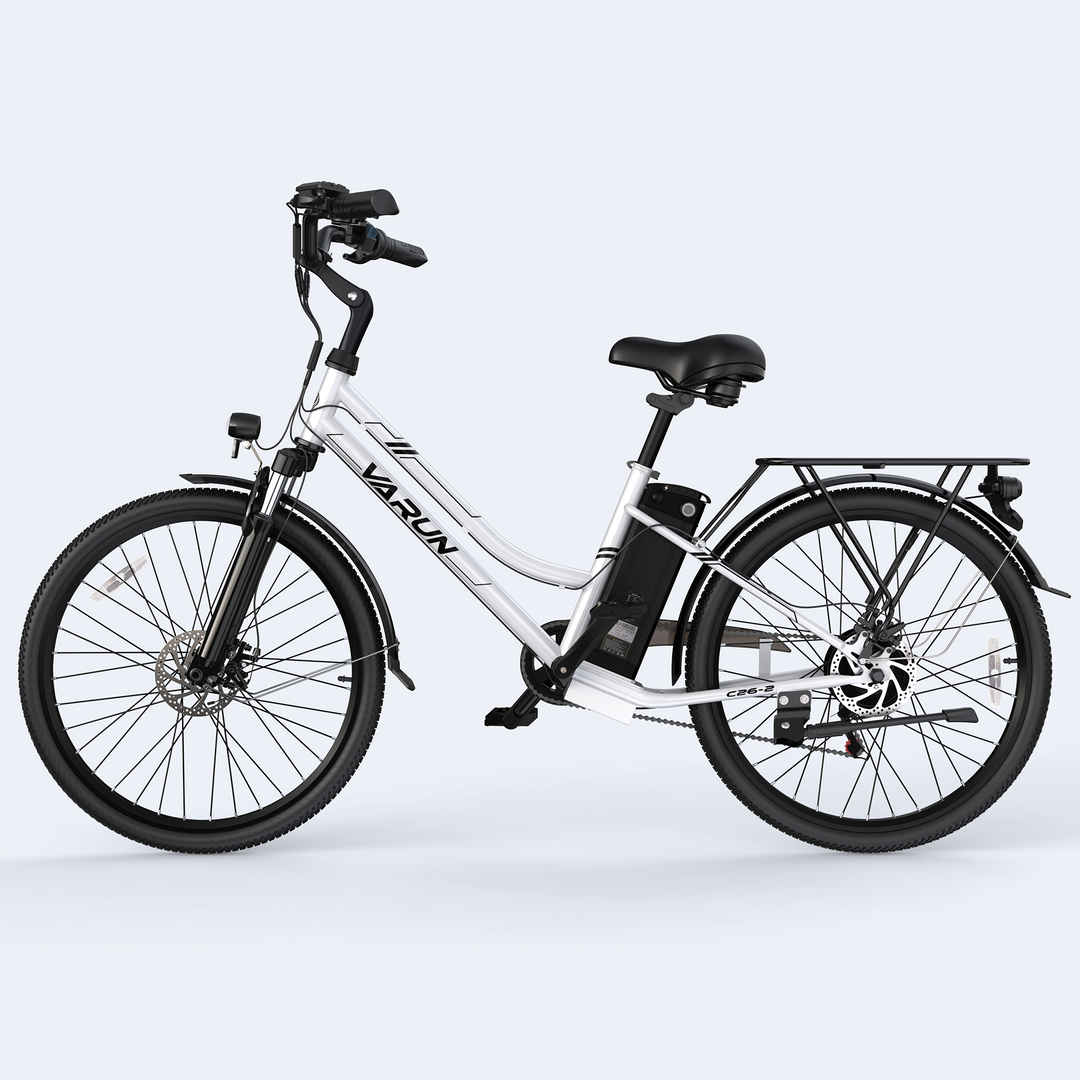 VARUN C26 Volt | Electric Commuter Bike-White