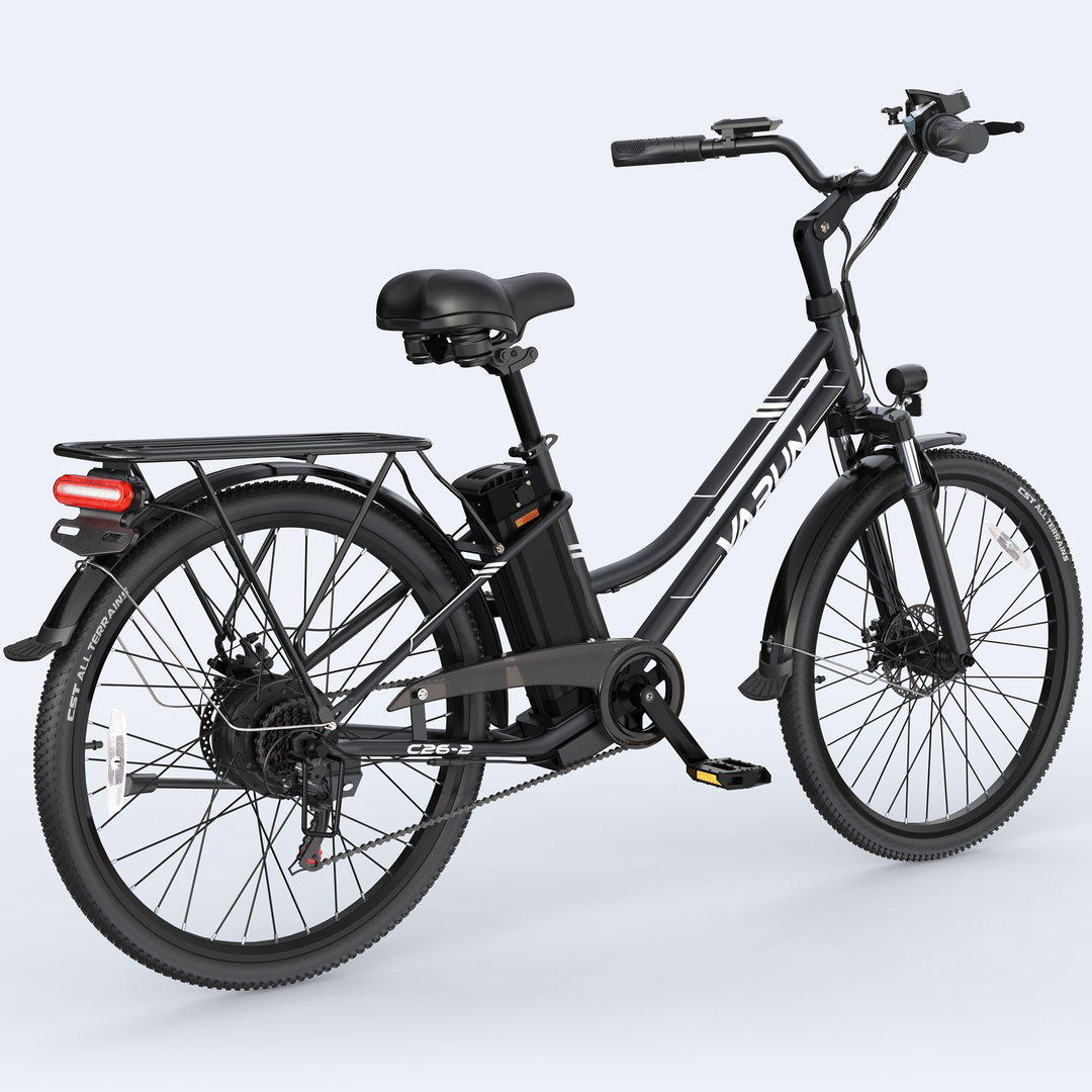 VARUN C26 Volt | Electric Commuter Bike-Black