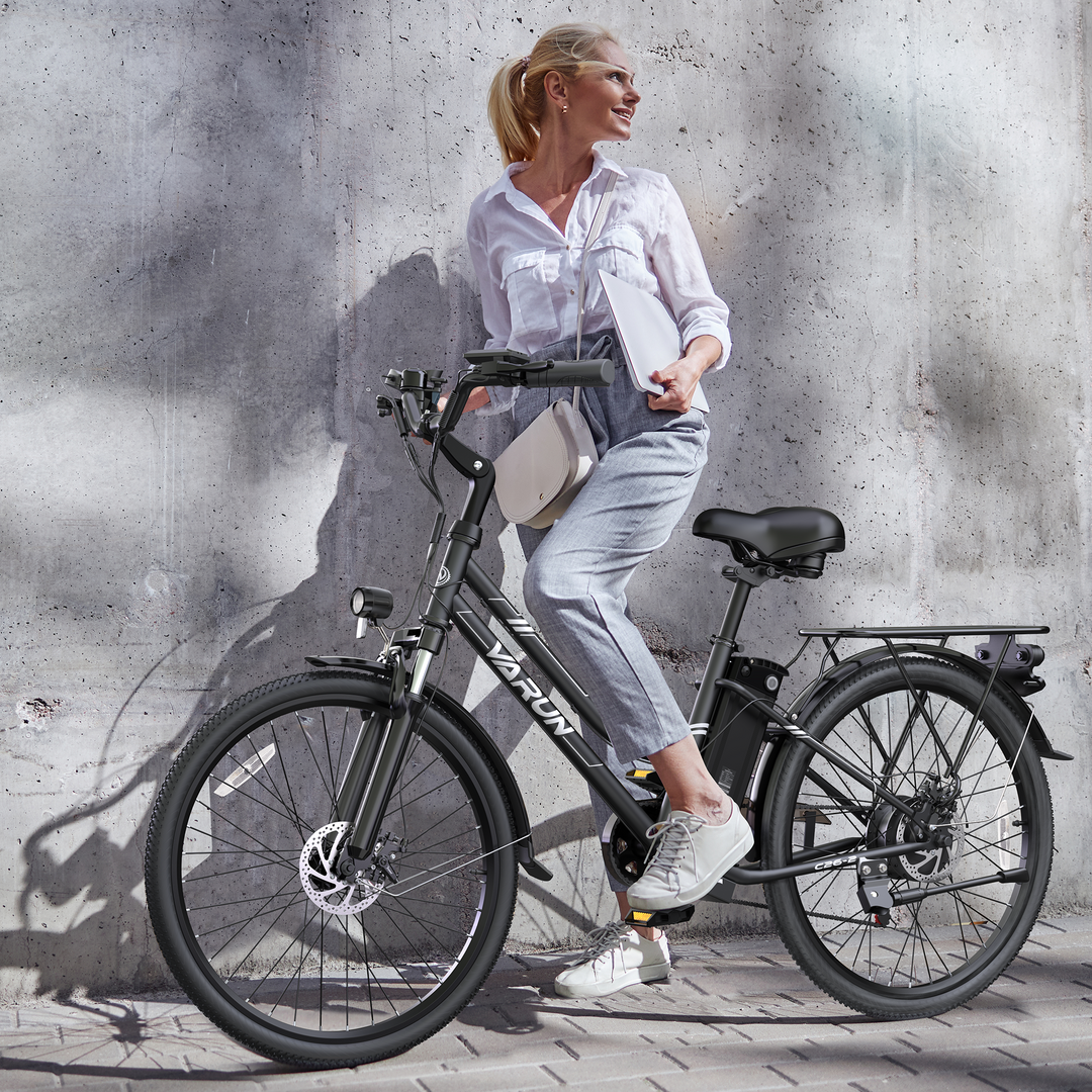 VARUN C26 Volt | Electric Commuter Bike-Black